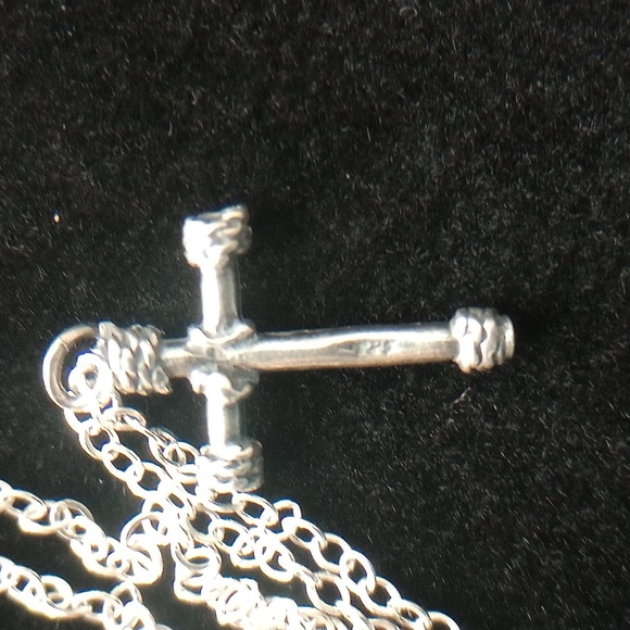Sterling Silver Cross Pendant Necklace - Picture 8 of 11